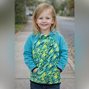 Nike Teal and Black Dri-Fit Kids Top